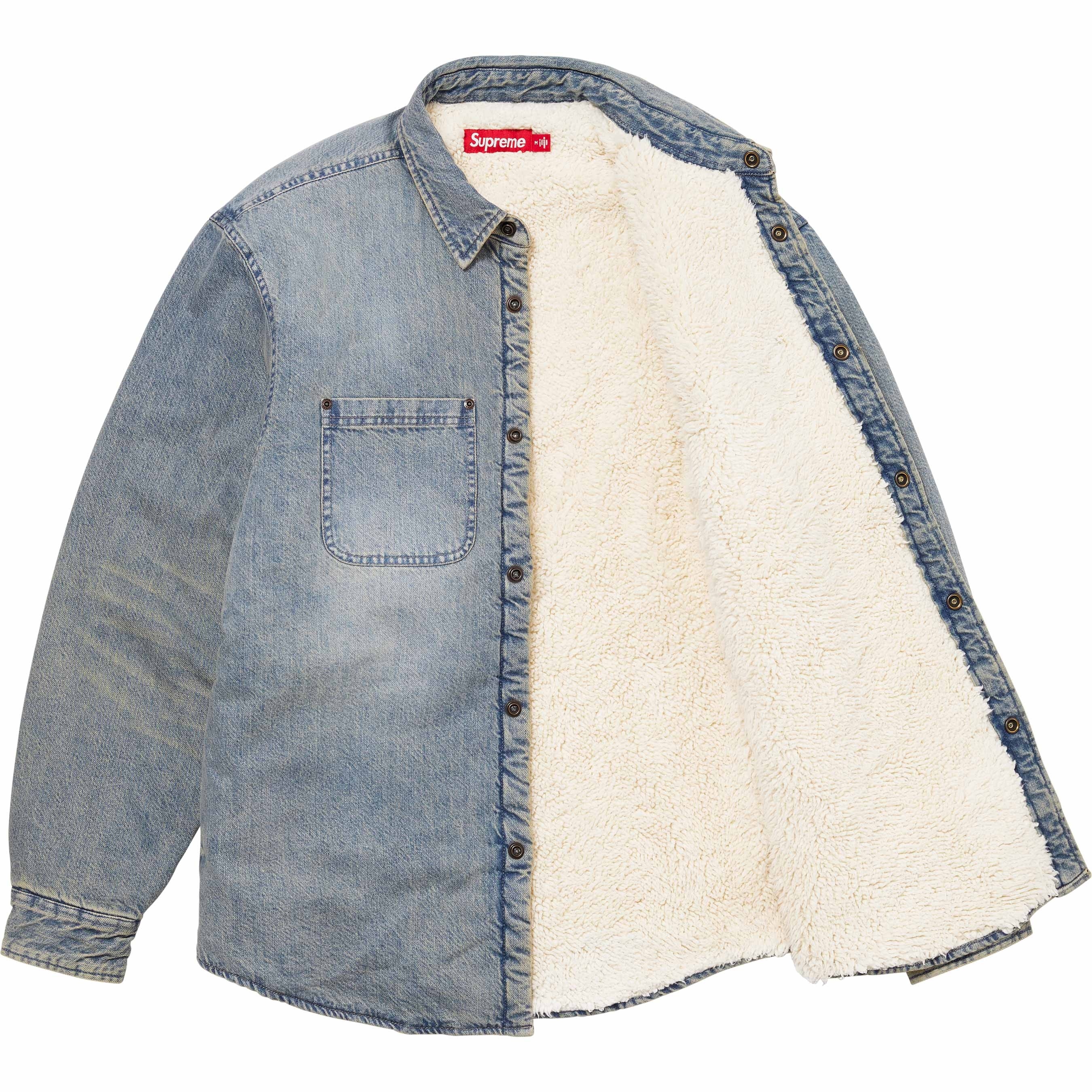 Faux Shearling Lined Work Shirt view 3